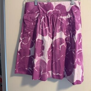 J. Crew Purple and White A-Line Resort Skirt